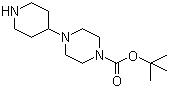 structure of CAS# 205059-24-1, 4-(哌啶-4-基)哌嗪-1-甲酸叔丁酯