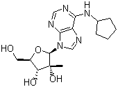 structure of CAS# 205171-06-8, N-Cyclopentyl-2'-C-methyl-adenosine