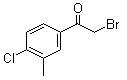 structure of CAS# 205178-80-9, 2-Bromo-4'-chloro-3'-methylacetophenone