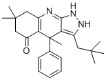 CAS # 2056262-06-5, 4,7,7-Trimethyl-3-neopentyl-4-phenyl-2,4,6,7,8,9-hexahydro-5H-pyrazolo[3,4-b]quinolin-5-one