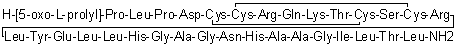 CAS # 205640-90-0, Orexin A (human), Bovine orexin A, Human orexin A, Mouse orexin A, Orexin A (swine), Pig orexin A, Rat orexin A, 5-Oxo-L-prolyl-L-prolyl-L-leucyl-L-prolyl-L-alpha-aspartyl-L-cysteinyl-L-cysteinyl-L-arginyl-L-glutaminyl-L-lysyl-L-threonyl-L-cysteinyl-L-seryl-L-cysteinyl-L-arginyl-L-leucyl-L-tyrosyl-L-alpha-glutamyl-L-leucyl-L-leucyl-L-histidylglycyl-L-alanylglycyl-L-asparaginyl-L-histidyl-L-alanyl-L-alanylglycyl-L-isoleucyl-L-leucyl-L-threonyl-L-leucinamide cyclic (6→12),(7→14)-bis(disulfide)