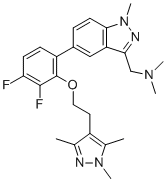 CAS # 2059148-82-0, IMP-1088, 1-[5-[3,4-difluoro-2-[2-(1,3,5-trimethylpyrazol-4-yl)ethoxy]phenyl]-1-methylindazol-3-yl]-N,N-dimethylmethanamine
