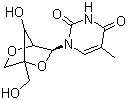 CAS 登录号：206055-67-6, 1-(2'-O,4-C-甲桥-beta-D-呋喃核糖基)胸腺嘧啶