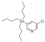 structure of CAS# 206115-67-5, 3-Chloro-5-(tributylstannyl)pyridine