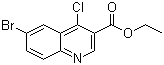 structure of CAS# 206257-39-8, Ethyl 6-bromo-4-chloro-3-quinolinecarboxylate