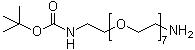 structure of CAS# 206265-98-7, 25-Amino-5,8,11,14,17,20,23-heptaoxa-2-azapentacosanoic acid 1,1-dimethylethyl ester