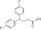 structure of CAS# 20662-52-6, 4,4-二(4-氟苯基)丁酸