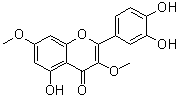 CAS # 2068-02-2, 5,3',4'-Trihydroxy-3,7-dimethoxyflavone, Quercetin 3,7-di-O-methyl ether, Quercetin 3,7-dimethyl ether
