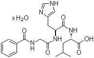 CAS # 207386-83-2, N-Benzoylglycyl-L-histidyl-L-leucine hydrate, N-Benzoyl-Gly-His-Leu hydrate