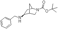 structure of CAS# 207405-64-9, (1R,4R,5R)-rel-5-[(Phenylmethyl)amino]-2-azabicyclo[2.2.1]heptane-2-carboxylic acid tert-butyl ester