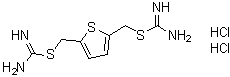 CAS # 2076-91-7, Carbamimidothioic acid 2,5-thiophenediylbis(methylene) ester dihydrochloride, NSC 55712