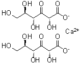 structure of CAS# 207614-23-1, D-核-3-己酮糖酸钙盐