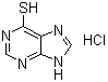 CAS # 207729-57-5, 6-Mercaptopurine hydrochloride, 1,7-Dihydro-6H-purine-6-thione monohydrochloride