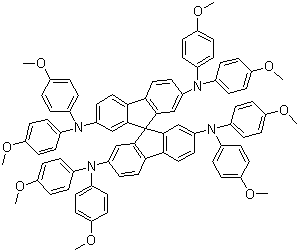 CAS # 207739-72-8, 2,2',7,7'-Tetrakis[N,N-di(4-methoxyphenyl)amino]-9,9'-spirobifluorene, Spiro-OMeTAD