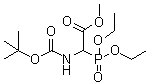structure of CAS# 207863-56-7, (Diethoxyphosphinyl)[[(1,1-dimethylethoxy)carbonyl]amino]acetic acid methyl ester