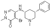 CAS # 2079896-25-4, 4-Bromo-2-methyl-5-[[(3R,5R)-1-methyl-5-phenyl-3-piperidinyl]amino]-3(2H)-pyridazinone