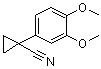 structure of CAS# 20802-15-7, 1-(3,4-Dimethoxyphenyl)cyclopropanecarbonitrile