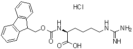 CAS # 208174-14-5, N6-(Aminoiminomethyl)-N2-[(9H-fluoren-9-ylmethoxy)carbonyl]-L-lysine monohydrochloride