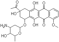 structure of CAS# 20830-81-3, 柔红霉素