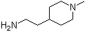 structure of CAS# 20845-38-9, 1-Methyl-4-piperidineethanamine