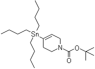 structure of CAS# 208465-07-0, 4-(Tributylstannyl)-3,6-dihydro-2H-pyridine-1-carboxylic acid tert-butyl ester