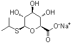 structure of CAS# 208589-93-9, 异丙基 1-硫代-beta-D-吡喃葡糖苷酸单钠盐