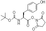 structure of CAS# 20866-56-2, 叔丁基氧羰基-L-酪氨酸 N-羟基琥珀酰亚胺酯