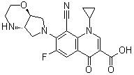 CAS # 209342-40-5, Finafloxacin, 8-Cyano-1-cyclopropyl-6-fluoro-7-[(4aS,7aS)-hexahydropyrrolo[3,4-b]-1,4-oxazin-6(2H)-yl]-1,4-dihydro-4-oxo-3-quinolinecarboxylic acid, Xtoro