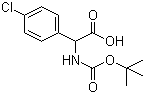 structure of CAS# 209525-73-5, N-Boc-2-(4'-chlorophenyl)-DL-glycine