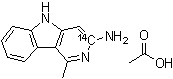 CAS # 210049-15-3, 1-Methyl-5H-pyrido[4,3-b]indol-3-amine-3-<sup>14</sup>C monoacetate