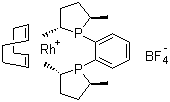 structure of CAS# 210057-23-1, (-)-1,2-双((2R,5R)-2,5-二甲基磷皂)苯(环辛二烯)铑(I)四氟硼酸盐