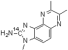 CAS # 210100-53-1, 3,7,8-Trimethyl-3H-imidazo[4,5-f]quinoxalin-2-amine-2-<sup>14</sup>C