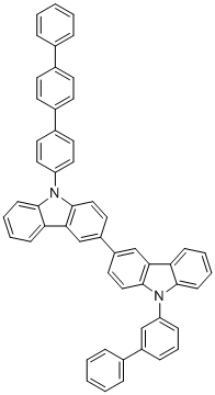structure of CAS# 2101561-65-1, 9-([1,1'-联苯]-3-基)-9'-([1,1':4',1''-三联苯]-4-基)-9H,9'H-3,3'-联咔唑