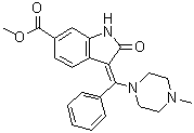 CAS # 2101947-36-6, 2,3-Dihydro-3-[(4-methyl-1-piperazinyl)phenylmethylene]-2-oxo-1H-indole-6-carboxylic acid methyl ester