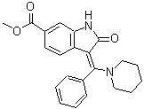 CAS # 2102162-79-6, (3Z)-2,3-Dihydro-2-oxo-3-(phenyl-1-piperidinylmethylene)-1H-indole-6-carboxylic acid methyl ester