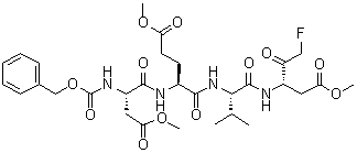 CAS # 210344-95-9, N-[(Phenylmethoxy)carbonyl]-L-alpha-aspartyl-L-alpha-glutamyl-N-[(1S)-3-fluoro-1-(2-methoxy-2-oxoethyl)-2-oxopropyl]-L-valinamide 1,2-dimethyl ester, Z-DEVD-FMK, Z-DEVD-fluoromethyl ketone