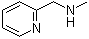 CAS # 21035-59-6, N-Methylpyridine-2-methanamine, N-Methyl-N-(pyridin-2-ylmethyl)amine, NSC 63910, alpha-Picolylmethylamine