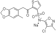 structure of CAS# 210421-74-2, Sitaxsentan sodium