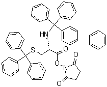 CAS # 210546-76-2, 1-[(2R)-1-Oxo-2-[(triphenylmethyl)amino]-3-[(triphenylmethyl)thio]propoxy]-2,5-pyrrolidinedione compd. with benzene