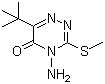 CAS # 21087-64-9, Metribuzin, 4-Amino-6-tert-butyl-3-(methylthio)-1,2,4-triazin-5(4H)-one, 4-Amino-6-(1,1-dimethylethyl)-3-(methylthio)-1,2,4-triazin-5(4H)-one, Bay 94337, Bayer 6159H, Lexone 4L, Lexone 75DF, Preview, Salute, Sencor 4L, Sencor 75DF, Sencoral