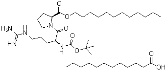 CAS 登录号：211114-01-1, N2-[叔丁氧羰基]-L-精氨酰-L-脯氨酸十二烷基酯单月桂酸盐