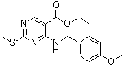 structure of CAS# 211230-35-2, 4-[[(4-甲氧基苯基)甲基]氨基]-2-(甲硫基)-5-嘧啶羧酸乙酯