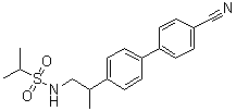 structure of CAS# 211311-95-4, N-[2-(4'-Cyano[1,1'-biphenyl]-4-yl)propyl]-2-propanesulfonamide