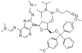 CAS # 211676-21-0, 5'-O-[Bis(4-methoxyphenyl)phenylmethyl]-2'-deoxy-N-[(dimethylamino)methylene]-8-[[(dimethylamino)methylene]amino]adenosine 3'-[2-cyanoethyl bis(1-methylethyl)phosphoramidite]