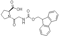 structure of CAS# 212651-48-4, N-[(9H-芴-9-基甲氧基)羰基]甘氨酰-L-脯氨酸