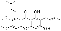CAS # 212842-64-3, Cowaxanthone B, 1,3-Dihydroxy-6,7-dimethoxy-2,8-bis(3-methyl-2-butenyl)-9H-xanthen-9-one