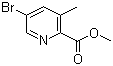 structure of CAS# 213771-32-5, 5-溴-3-甲基吡啶-2-甲酸甲酯