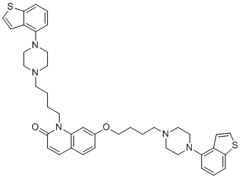 CAS # 2137823-20-0, Brexpiprazole Impurity 52, 7-{4-[4-(1-Benzothiophen-4-yl)piperazin-1-yl]butoxy}-1-{4-[4-(1-benzothiophen-4-yl)piperazin-1-yl]butyl}-1,2-dihydroquinolin-2-one