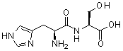 structure of CAS# 21438-60-8, L-Histidyl-L-serine