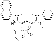 CAS # 214706-06-6, 3-Butyl-2-[3-(1,3-dihydro-1,3,3-trimethyl-2H-indol-2-ylidene)-1-propen-1-yl]-1,1-dimethyl-1H-benz[e]indolium perchlorate